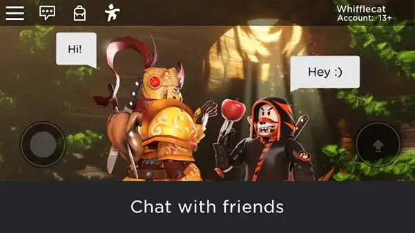 Roblox MOD APK chat with friends